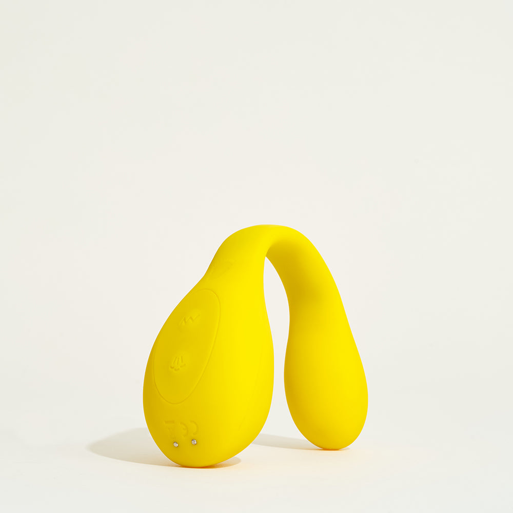 Double stimulateur Coco de Puissante (V1) - Jaune