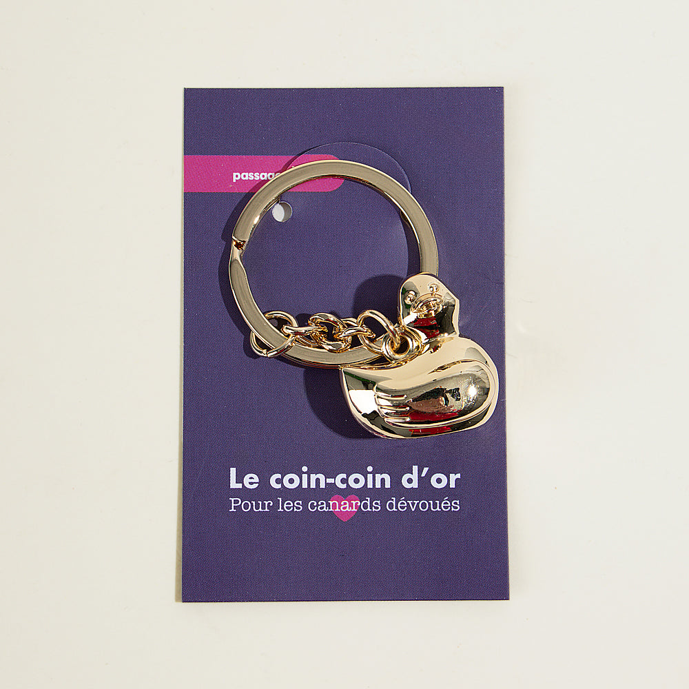 Porte-clé coin-coin d'or
