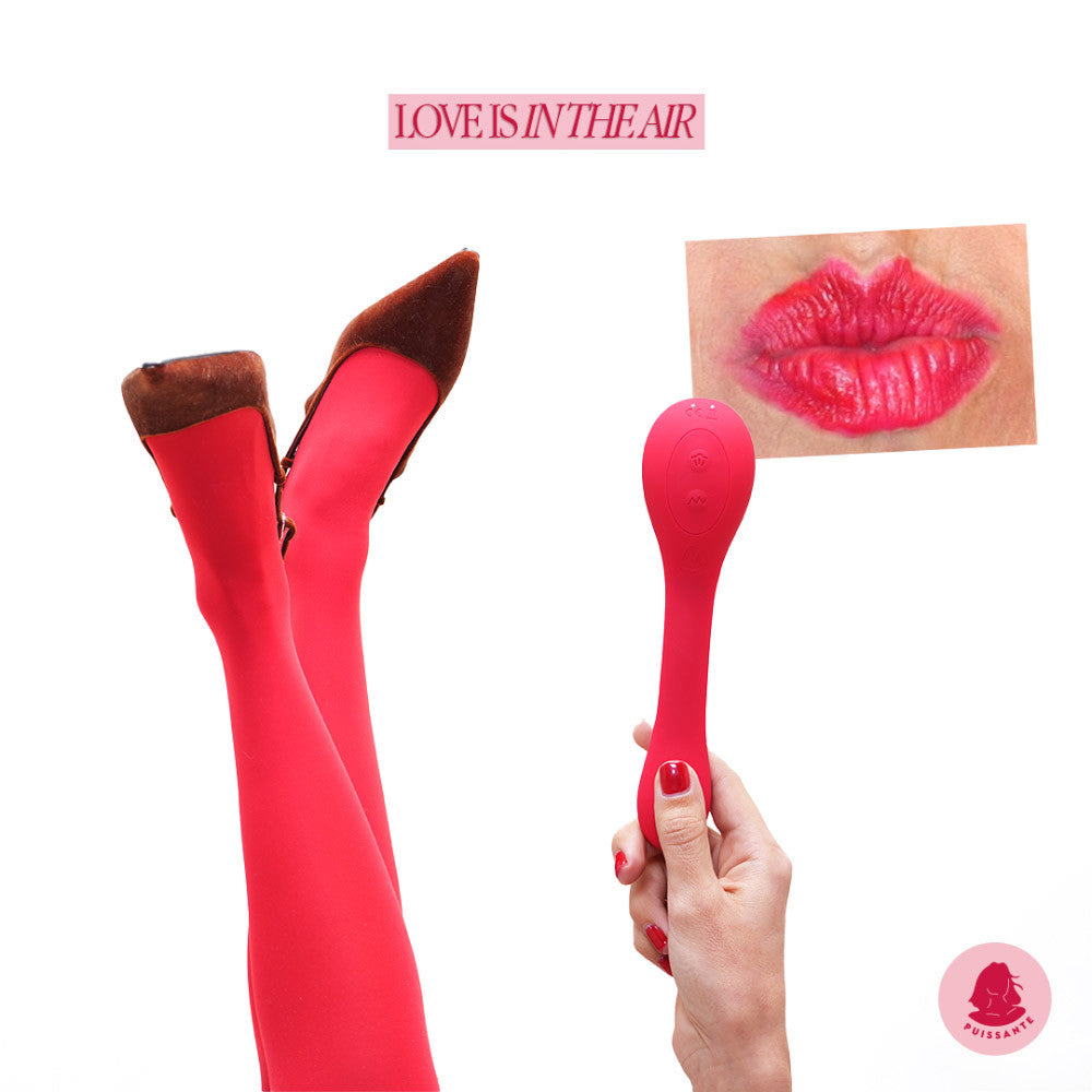 Double stimulateur Coco de Puissante (V1) - Rouge