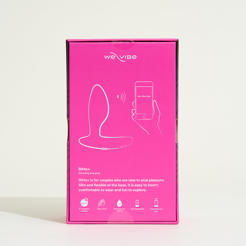 Ditto+ Plug anal vibrant connecté - Rose