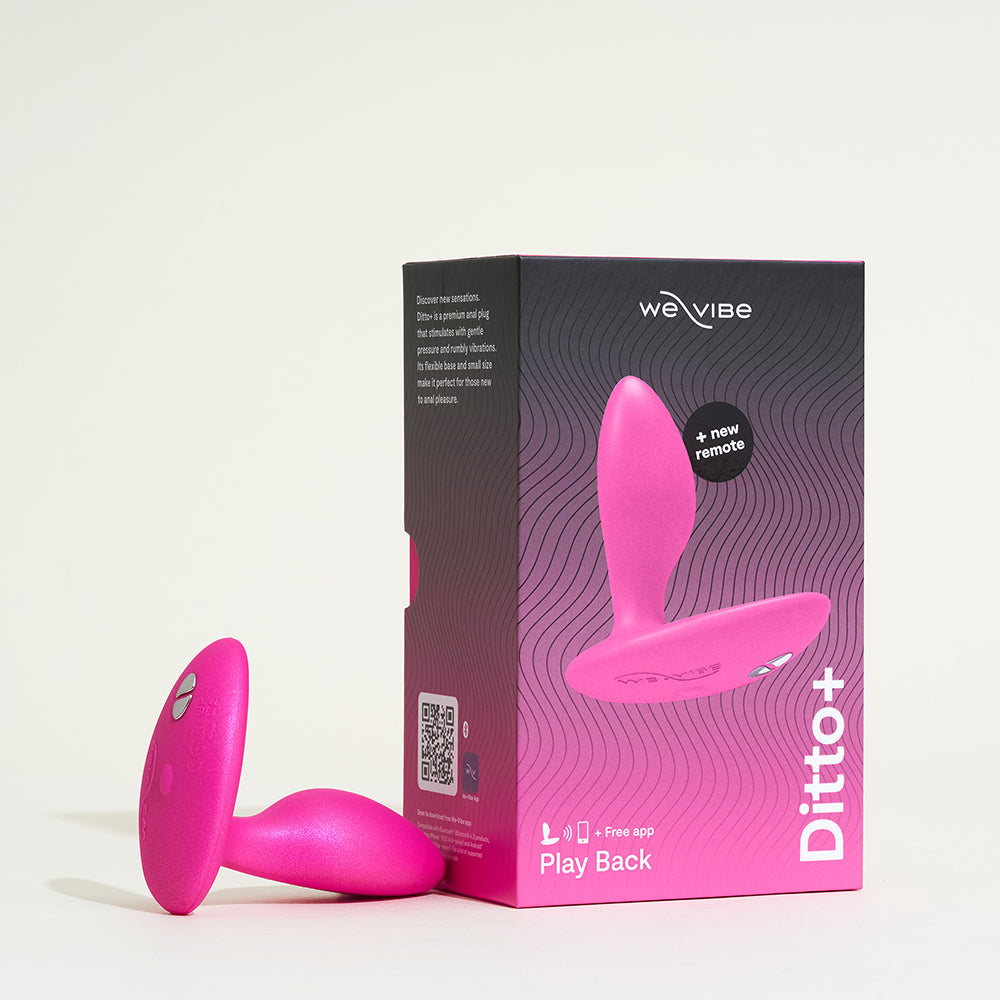Ditto+ Plug anal vibrant connecté - Rose