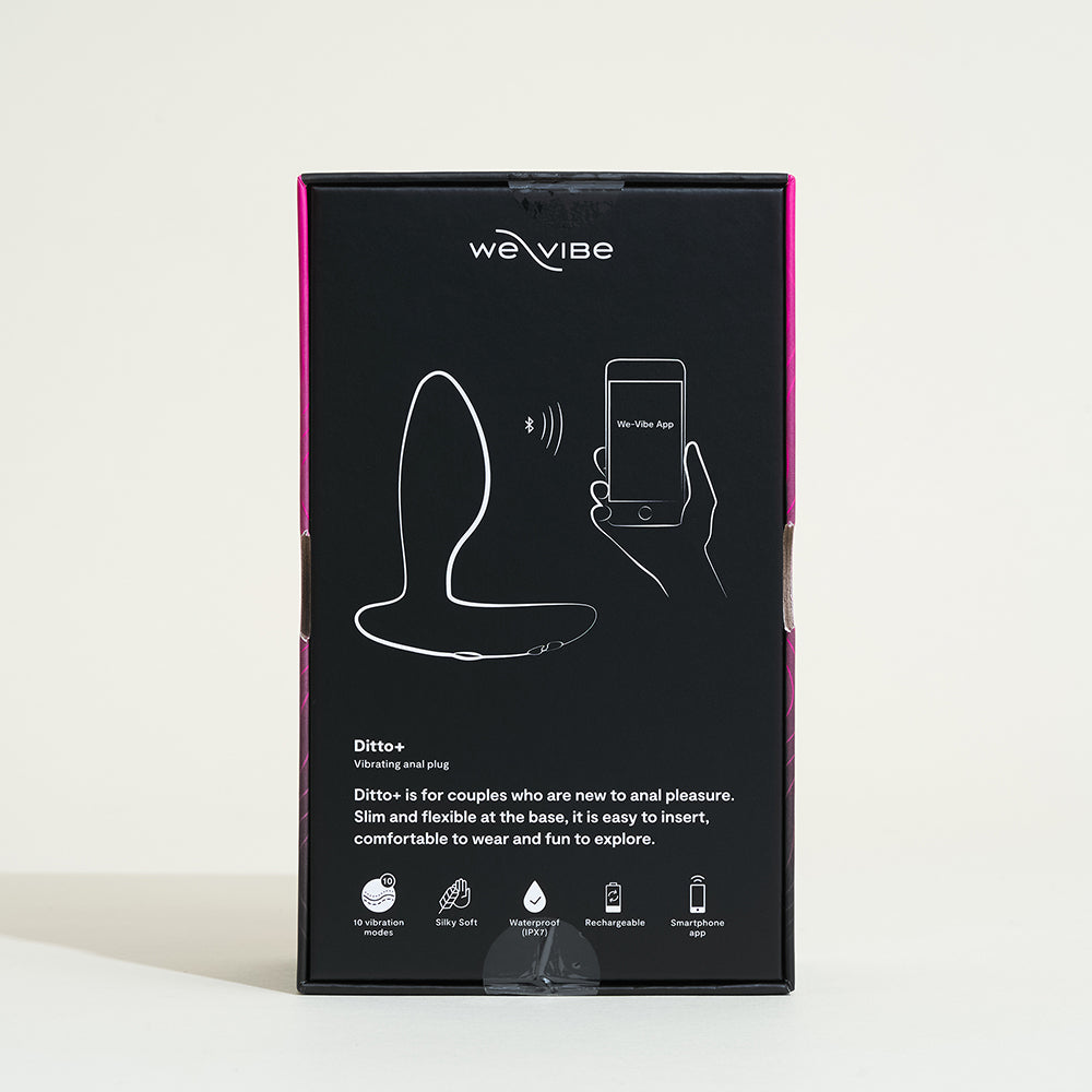 Ditto+ Plug anal vibrant connecté - Noir