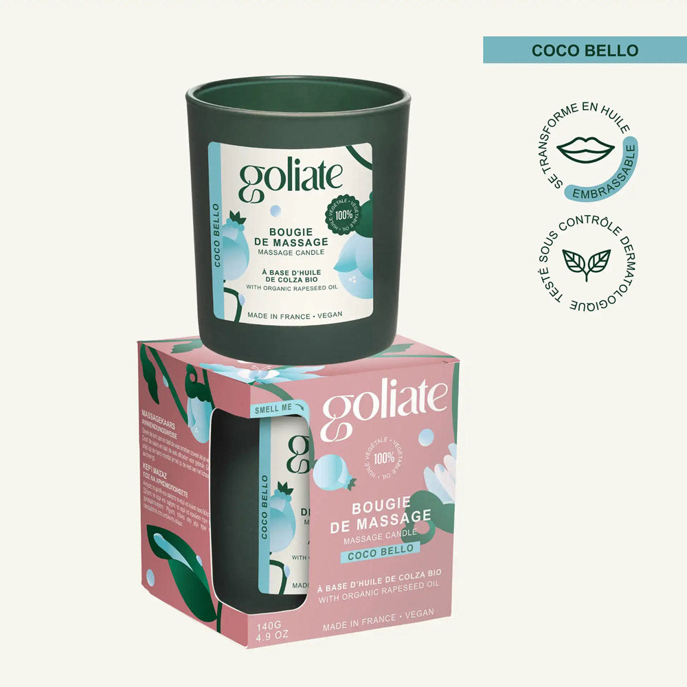 Bougie de massage bio parfum intense - Coco