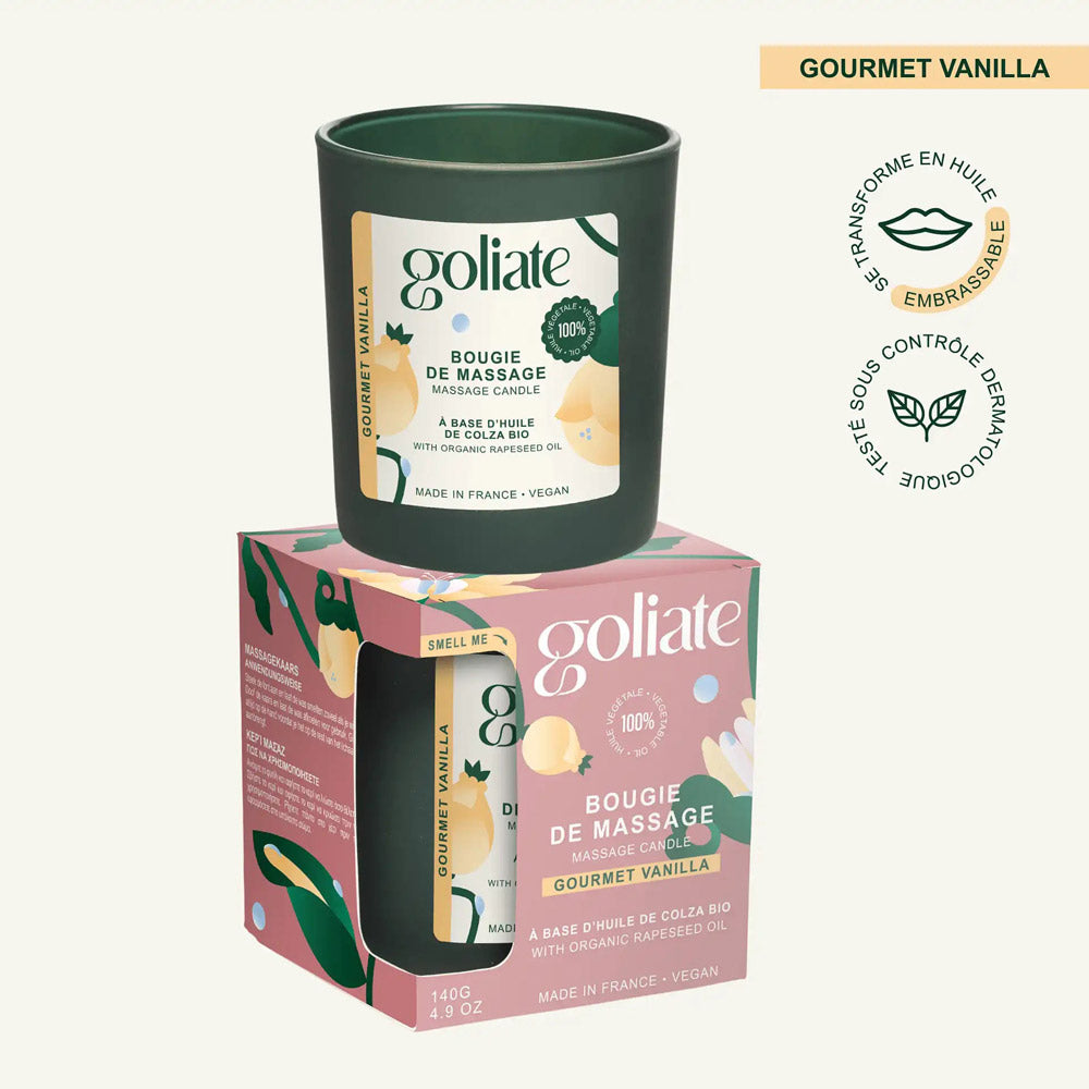 Bougie de massage bio parfum intense - Vanille