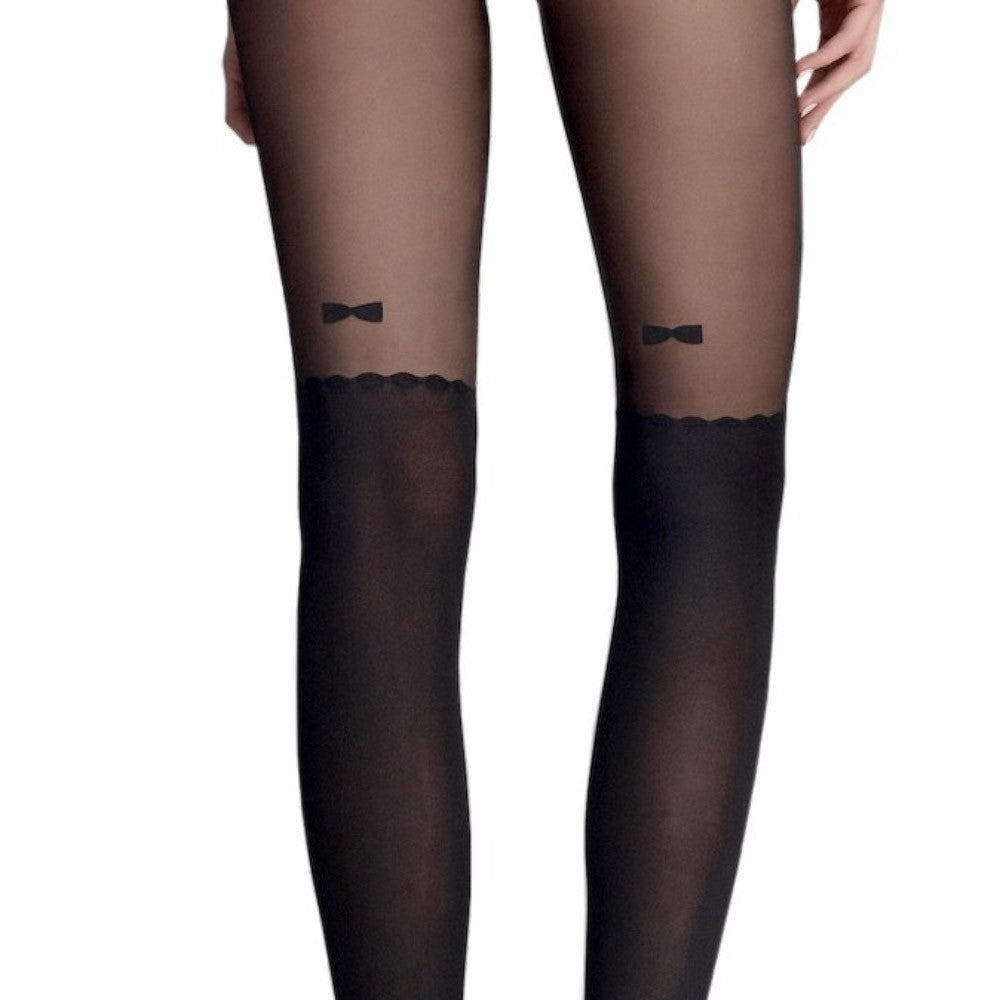 Collants fantaisie vintage bow - Taille 2