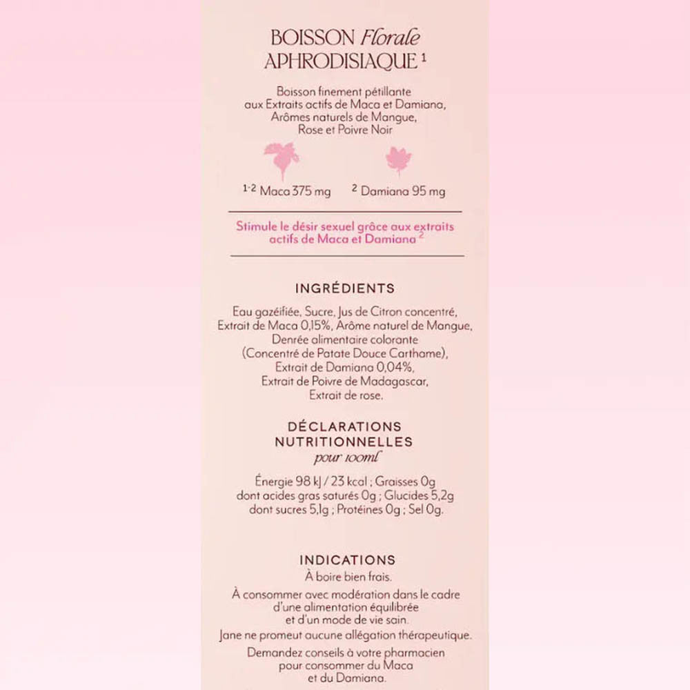 Jane boisson pétillante aphrodisiaque - Mangue
