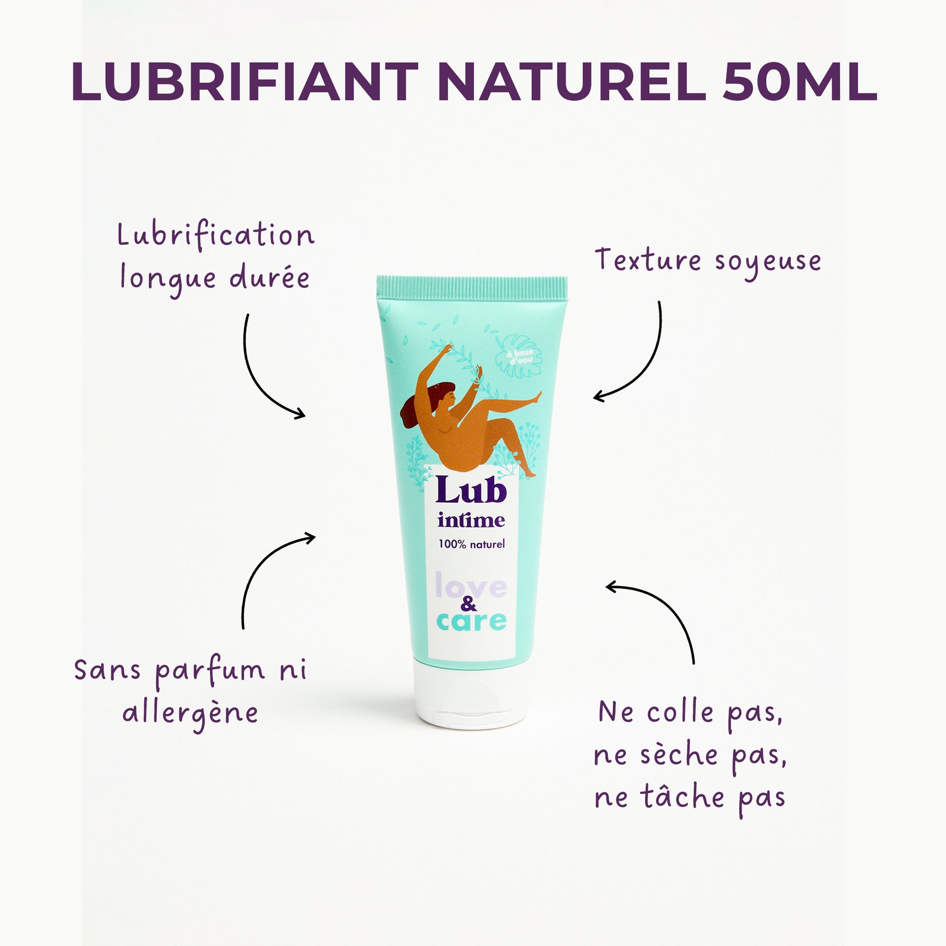 Lubrifiant 100% naturel Love and Care - 50 ml