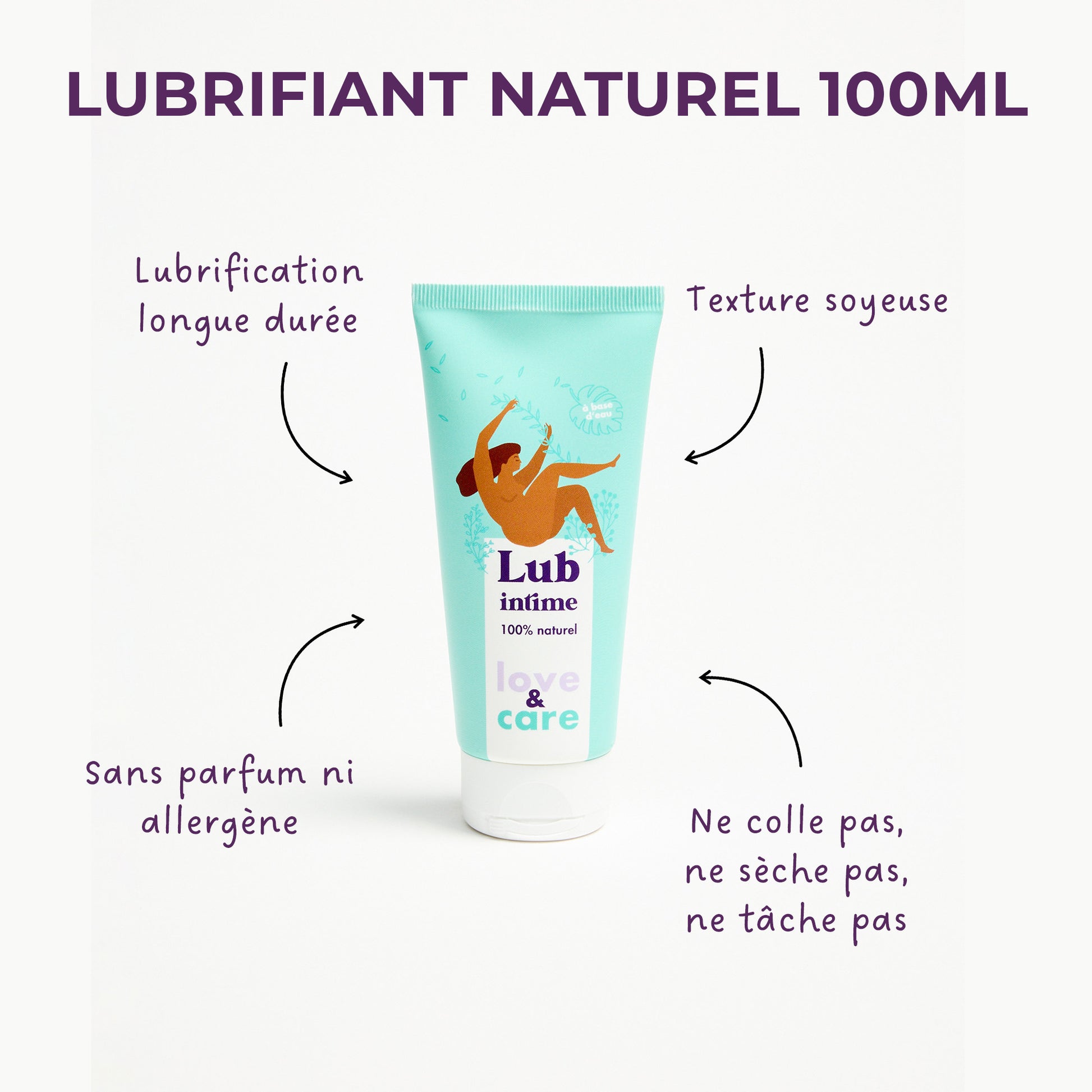 Lubrifiant 100% naturel Love and Care - 100 ml