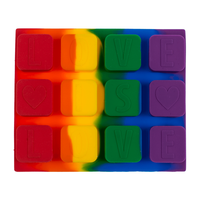 Bac à glaçons silicone arc-en-ciel