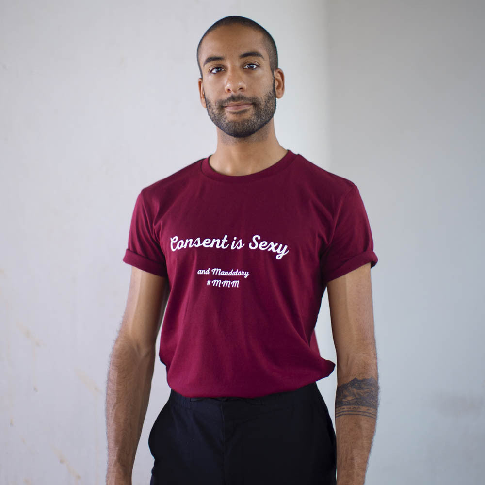 T-Shirt Bordeaux Consent is Sexy - XXS