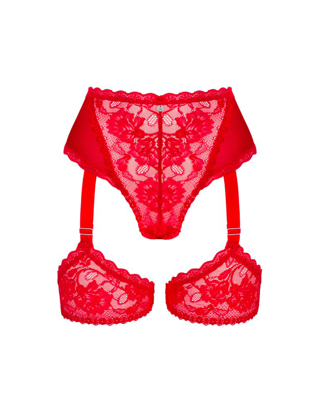 Obsessive Culotte dentelle rouge porte-jarretelles Belovya jqkpSg19