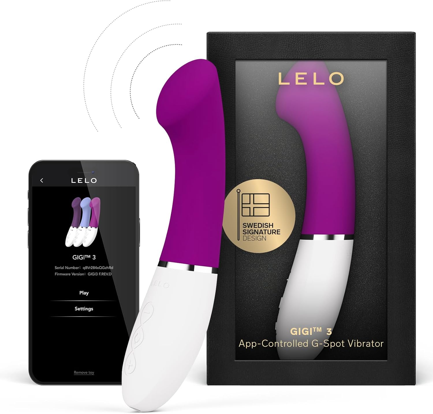 Vibro point G connecté Gigi 3 de Lelo - Rose