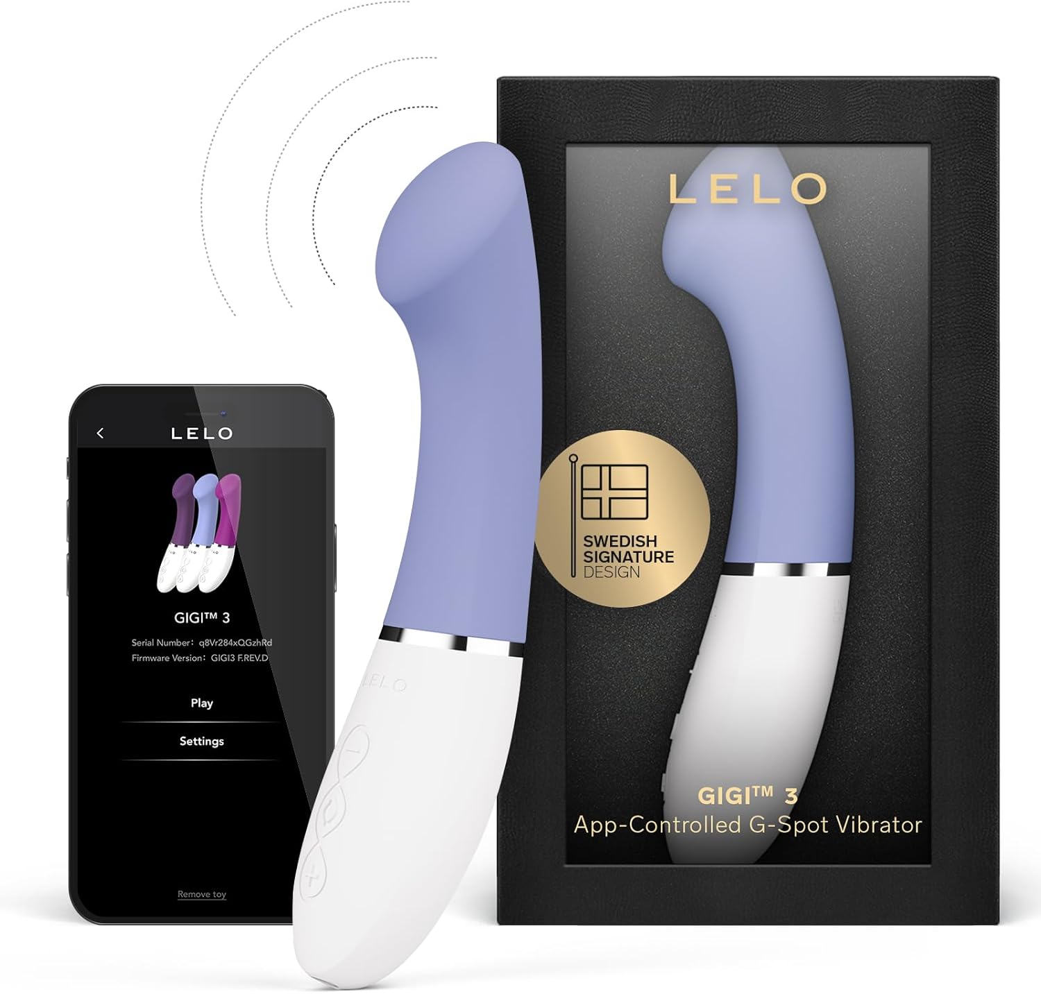 Vibro point G connecté Gigi 3 de Lelo - Bleu