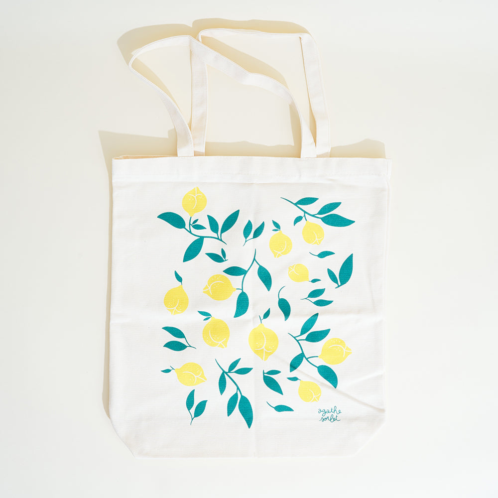 Tote bag fruité Agathe Sorlet - citron