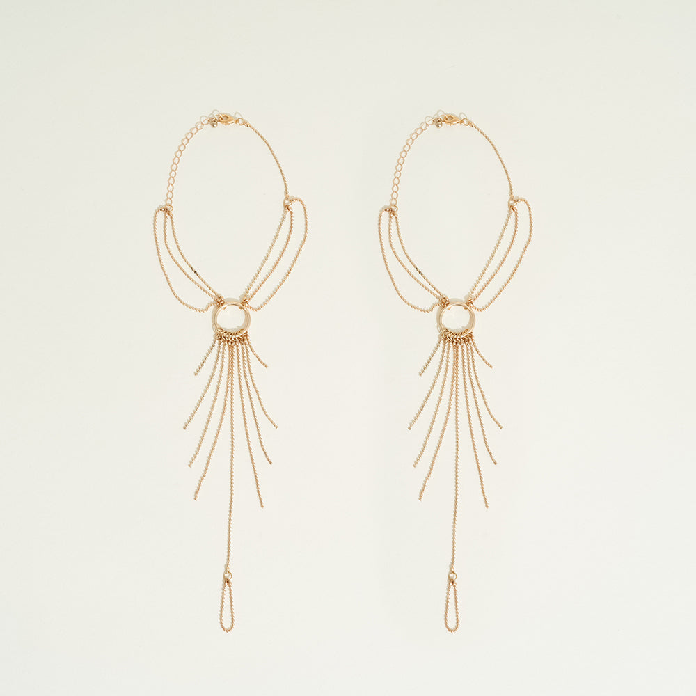 Bijoux pour pieds en chaines métalliques
