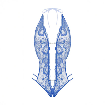 Body Renée ouvert Christine Le duc - Bleu