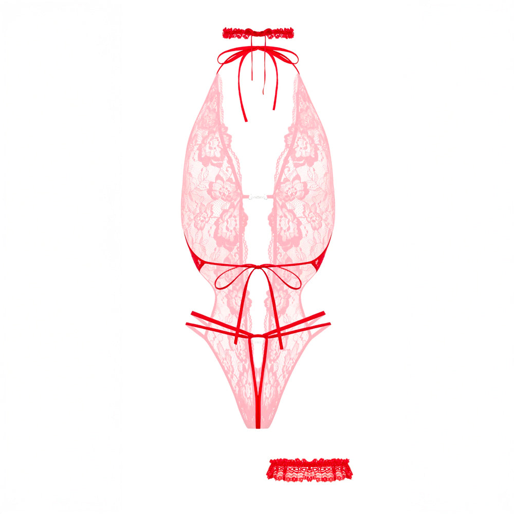Body Renée ouvert Christine Le duc - Rouge