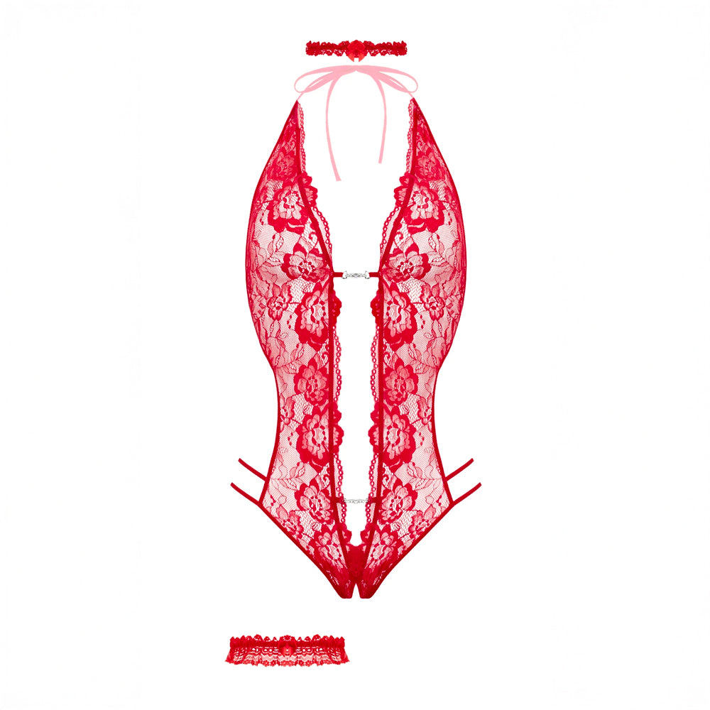 Body Renée ouvert Christine Le duc - Rouge