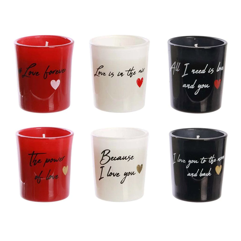 Coffret 6 bougies Mots d’Amour