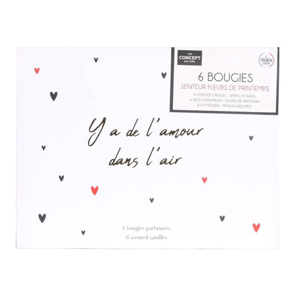 Coffret 6 bougies Mots d’Amour