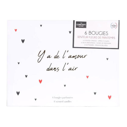 Coffret 6 bougies Mots d’Amour