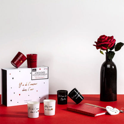 Coffret 6 bougies Mots d’Amour