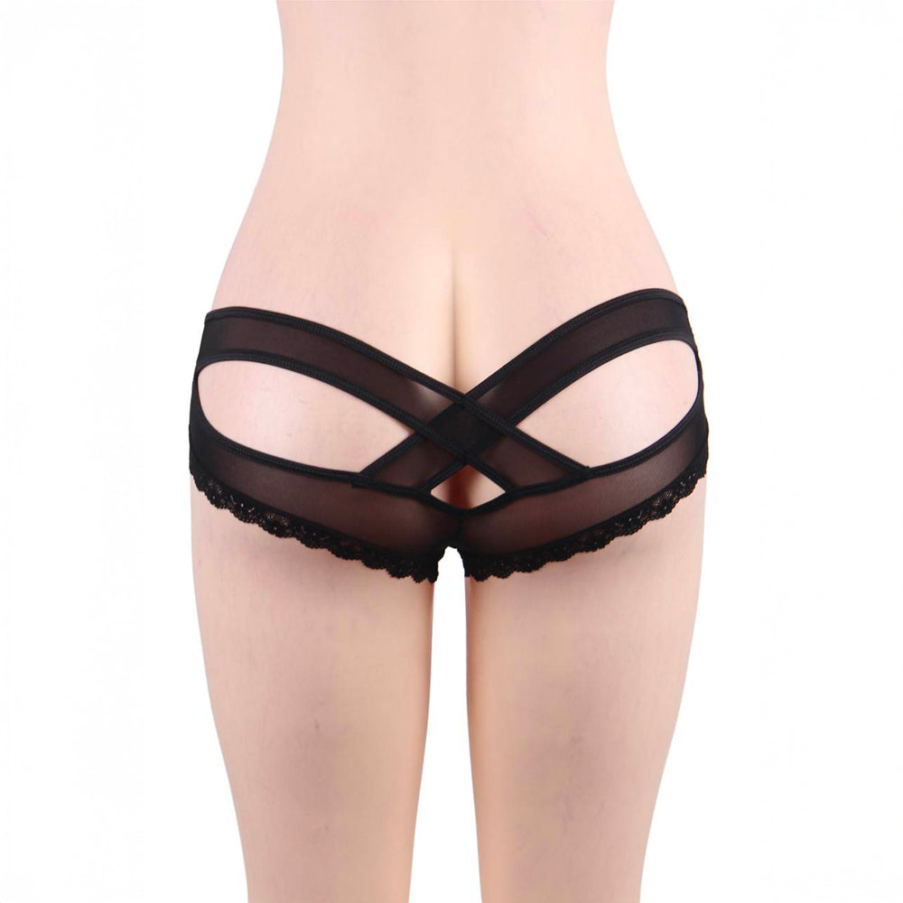 Culotte ouverte Hollywood - Noir