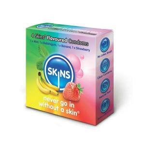Préservatifs Skins x4 - Fruits