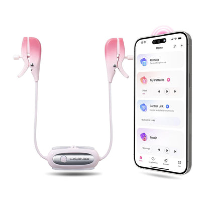 Pinces à seins vibrantes connectées Gemini de Lovense