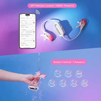 Pinces à seins vibrantes connectées Gemini de Lovense