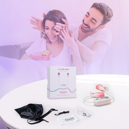 Pinces à seins vibrantes connectées Gemini de Lovense