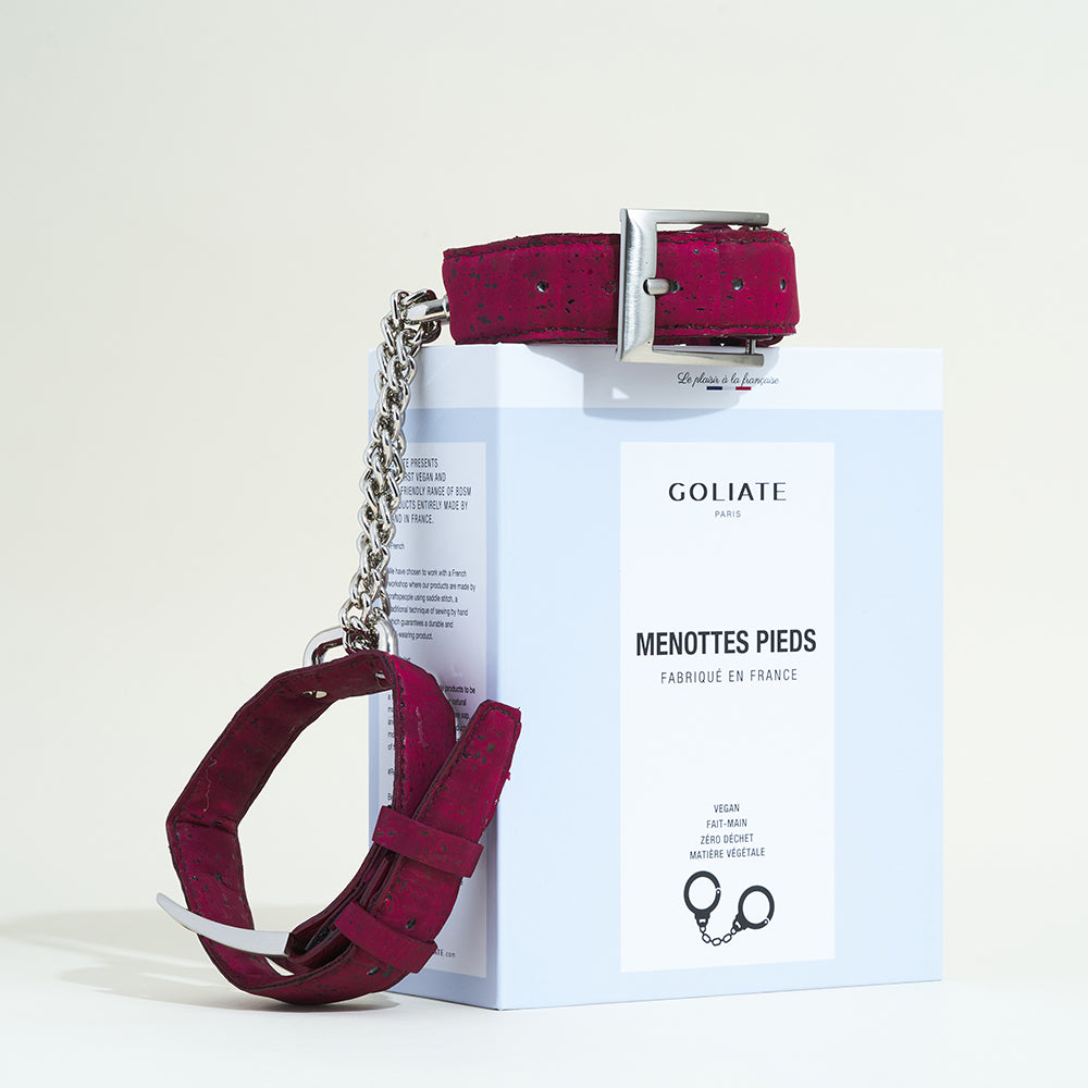Menottes pieds cuir vegan Goliate