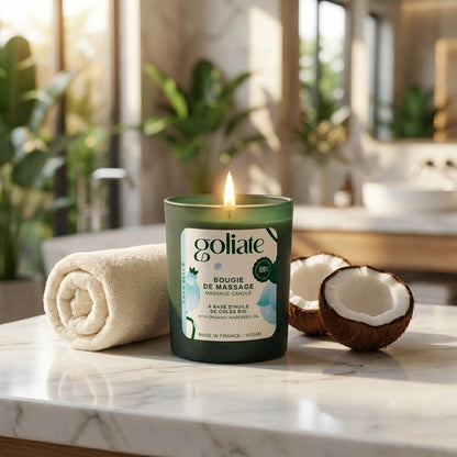 Bougie de massage bio parfum intense - Coco