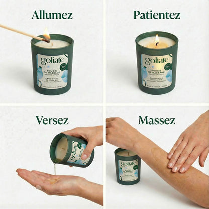 Bougie de massage bio parfum intense - Coco