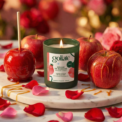 Bougie de massage bio parfum intense - Pomme