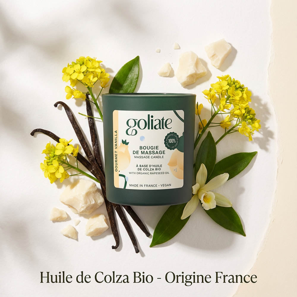 Bougie de massage bio parfum intense - Vanille