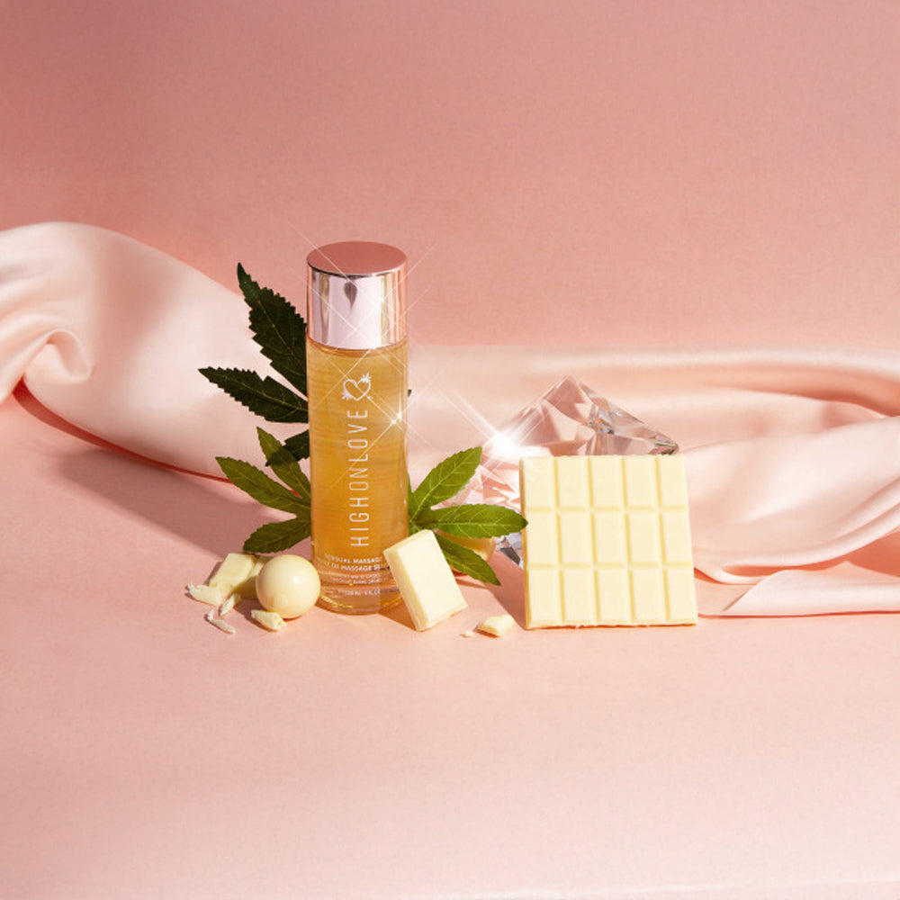 Huile de massage sensuelle HighOnLove - Chocolat blanc