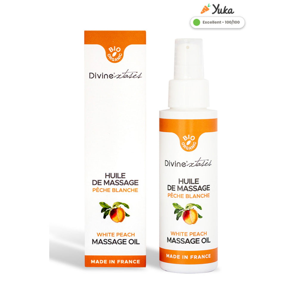 Huile de massage gourmande Pêche blanche