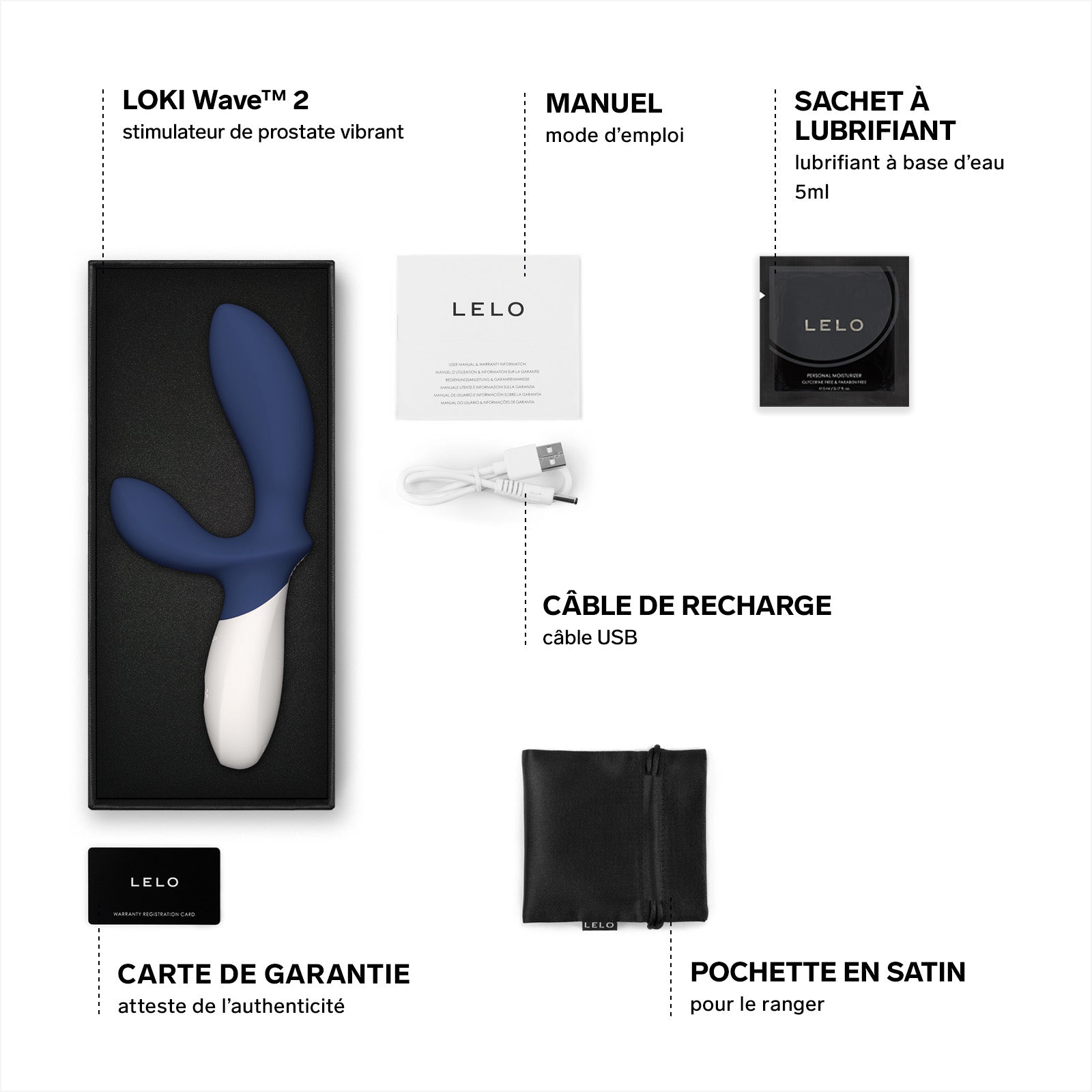 Masseur prostatique Loki Wave 2 de Lelo - Bleu