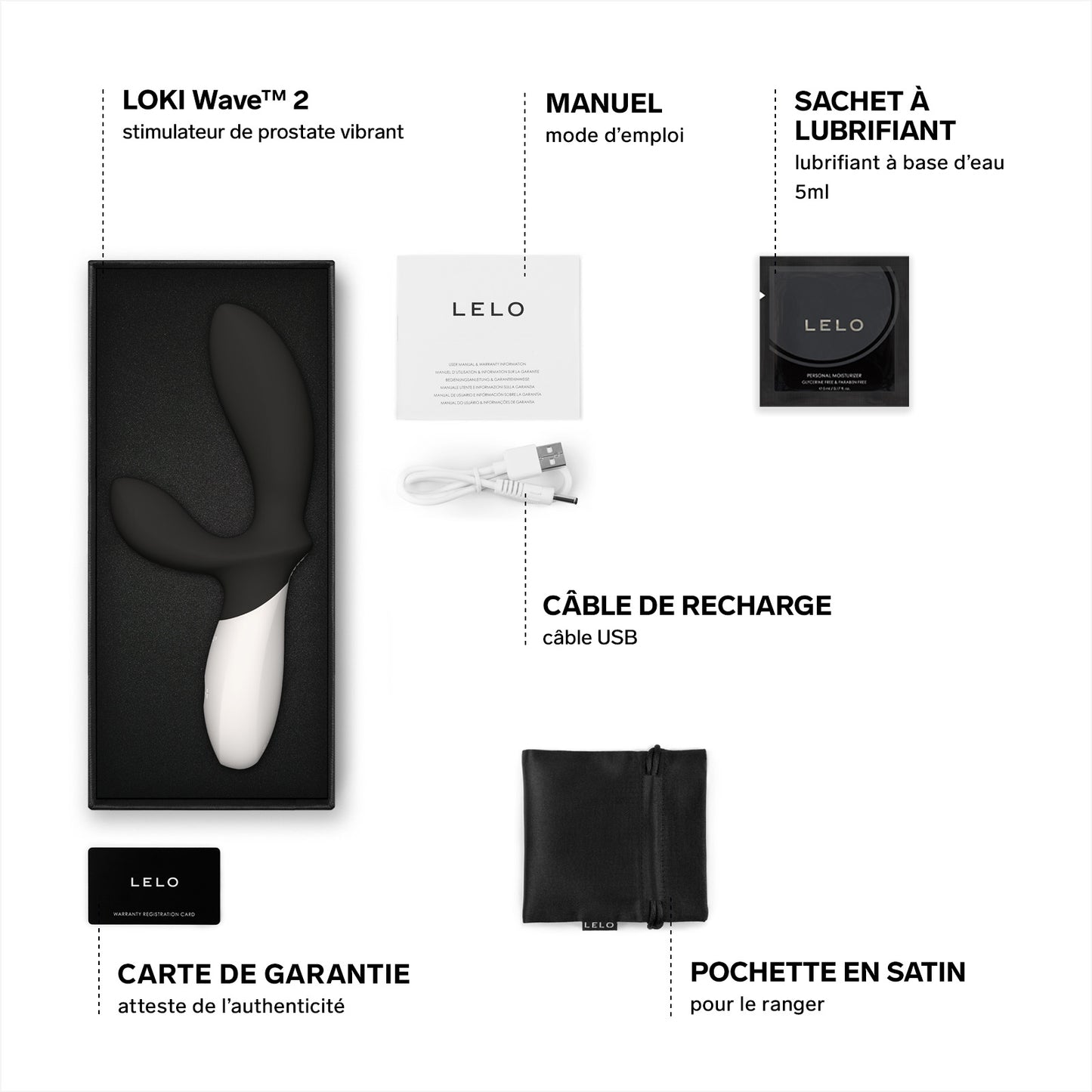 Masseur prostatique Loki Wave 2 de Lelo - Noir