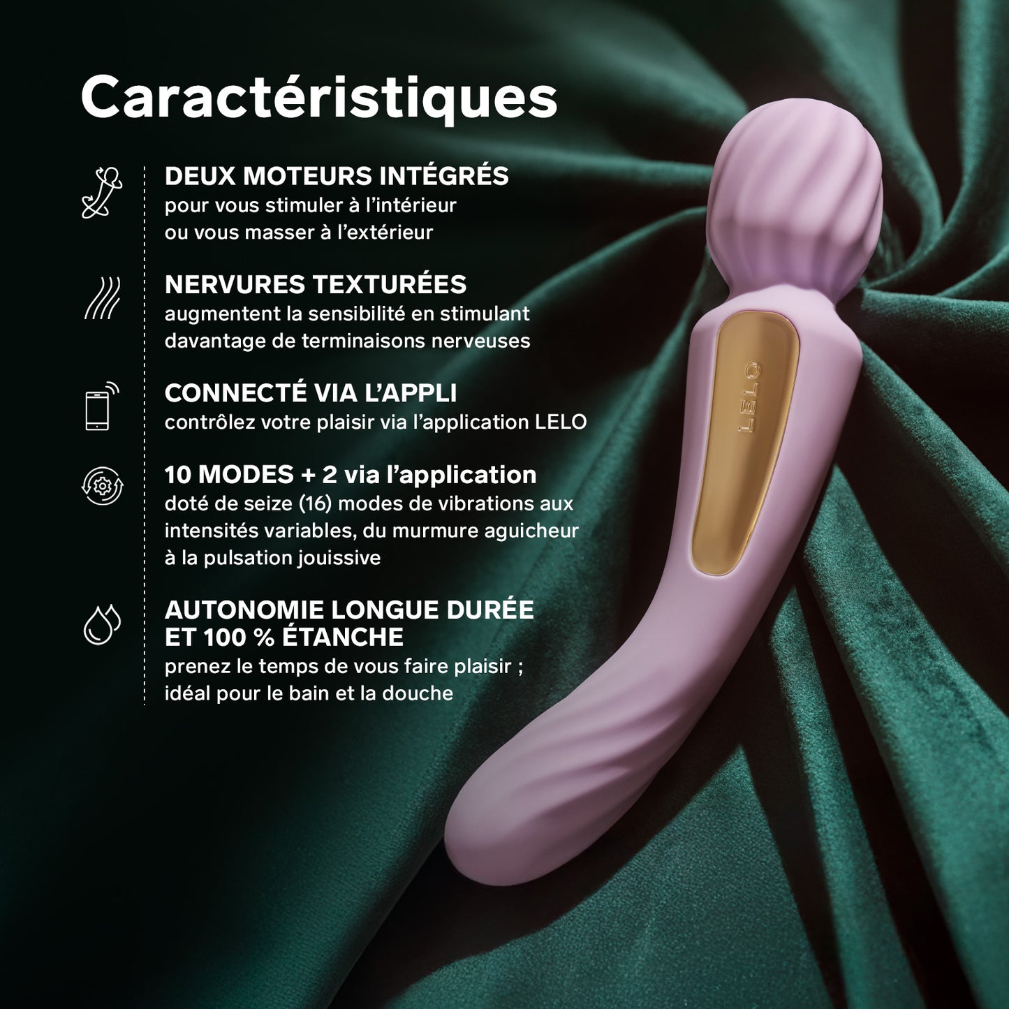 Wand 2-en-1 Switch de Lelo - Bleu