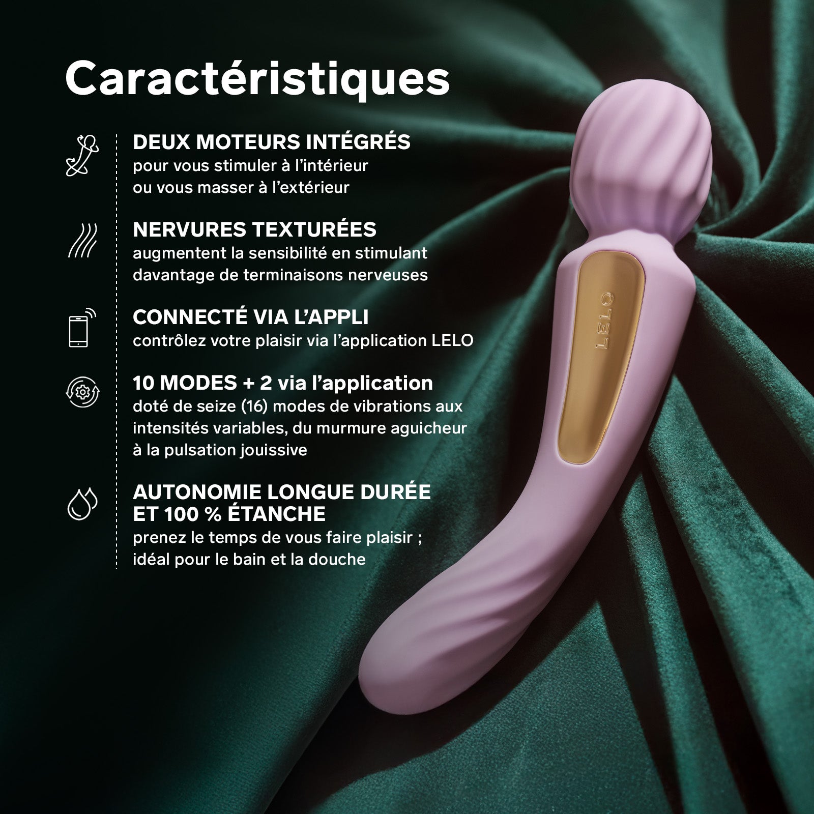 Wand 2-en-1 Switch de Lelo - Bleu