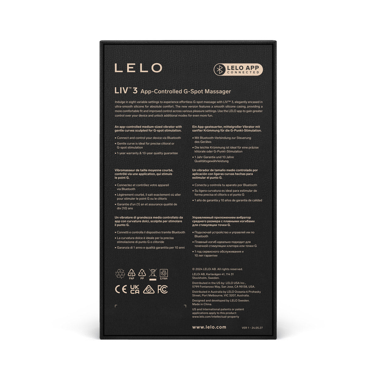 Vibro point G connecté Liv 3 de Lelo