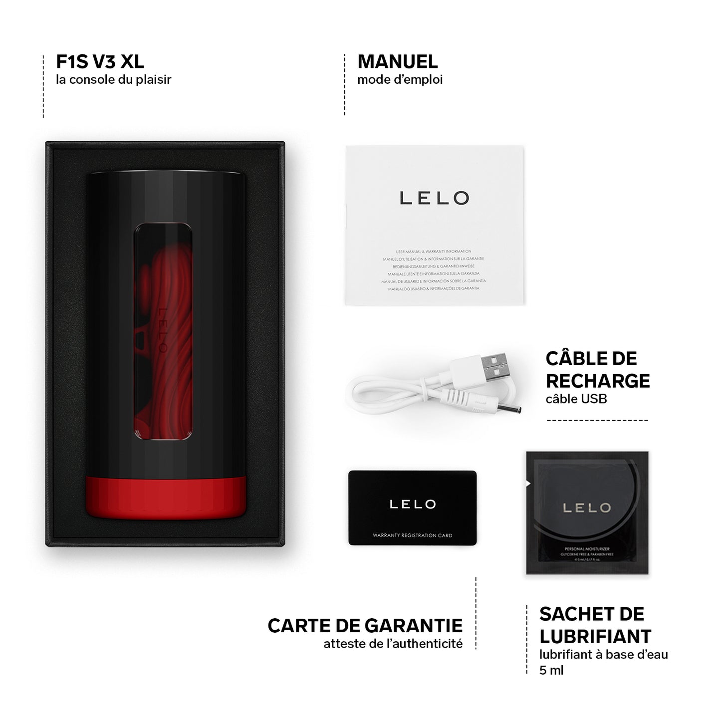 F1S V3 de Lelo Masturbateur contrôlé par IA - Rouge