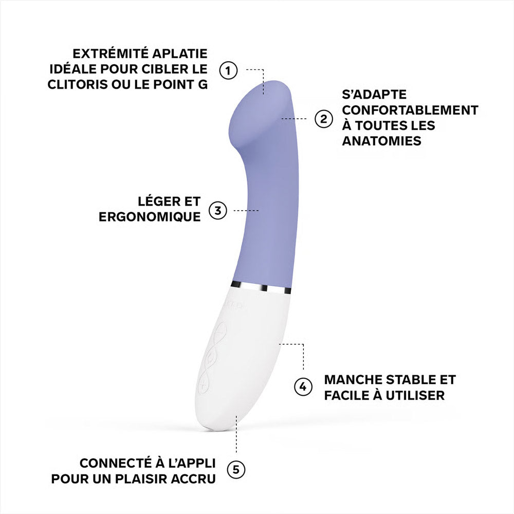 Vibro point G connecté Gigi 3 de Lelo - Bleu