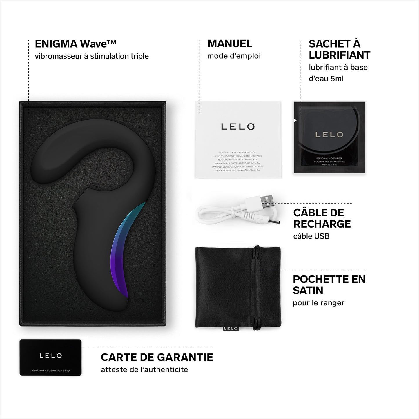 Stimulateur sonique Enigma Wave - Noir