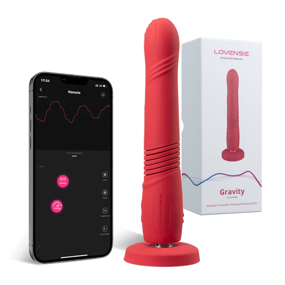 Gravity dildo va-et-vient connecté