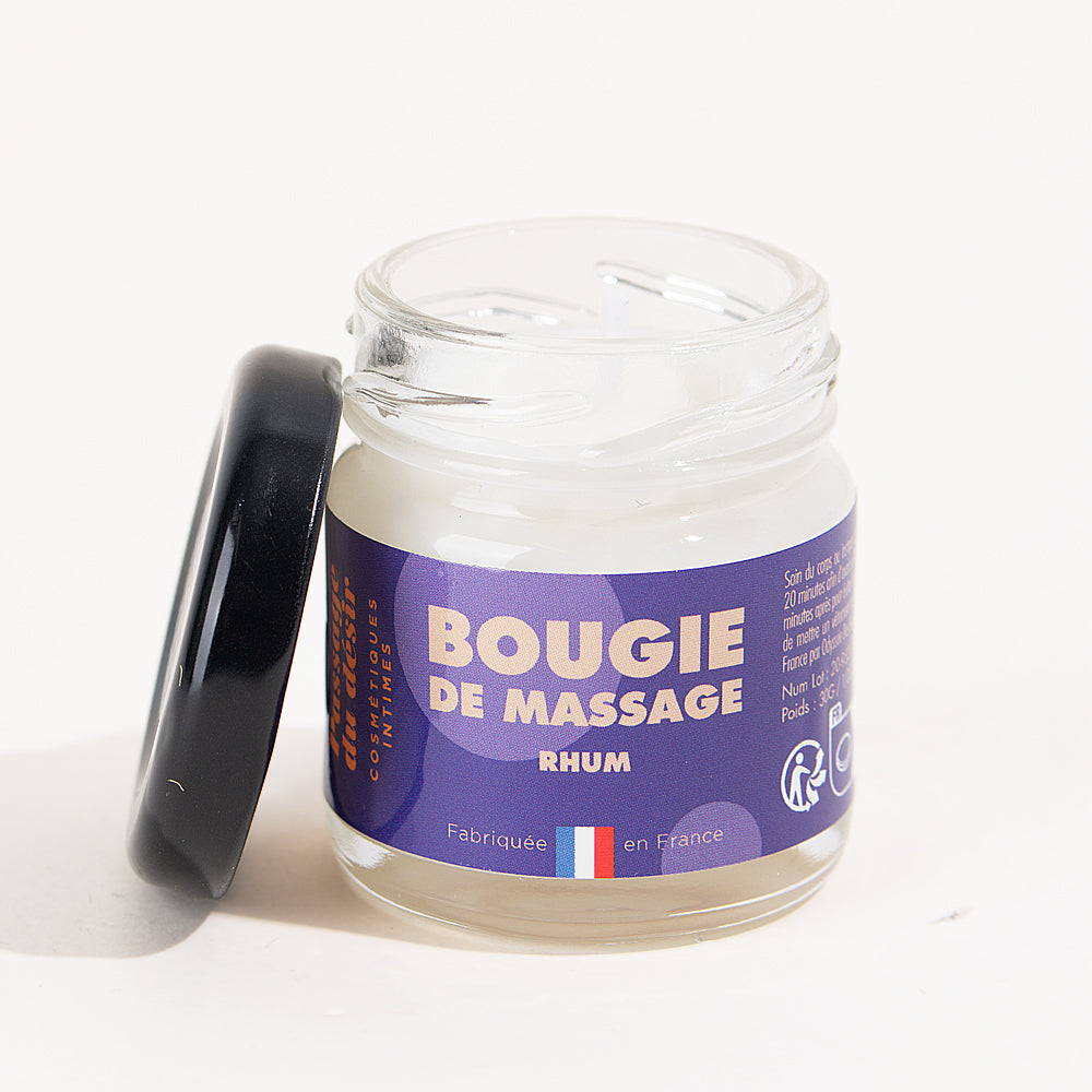Mini bougie de massage - Rhum