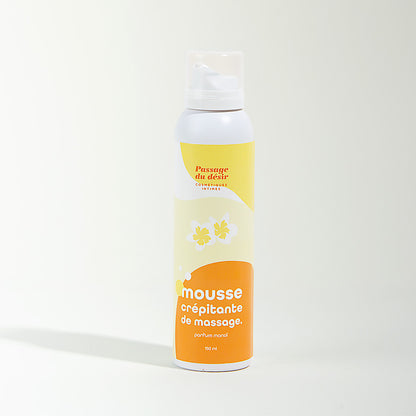 Mousse de massage crépitante et hydratante - Monoï
