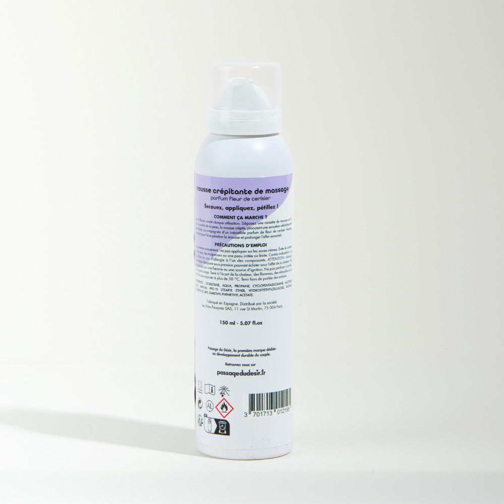 Mousse de massage crépitante et hydratante - Fleur de cerisier